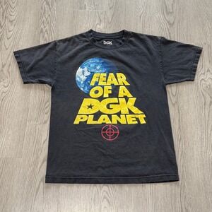 DGK Fear of a DGK Planet Tee Faded Black Medium Short Sleeve Skater Public Enemy